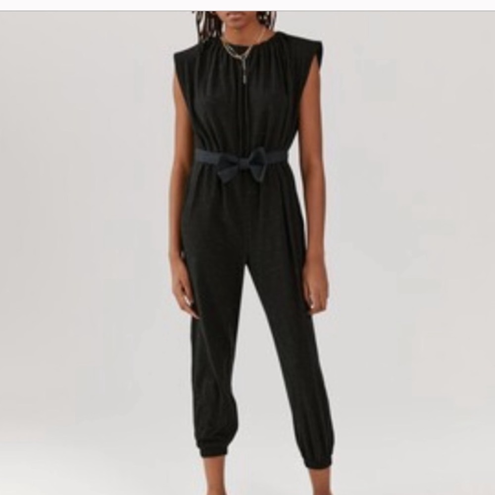 Something Navy Jumpsuit NWT